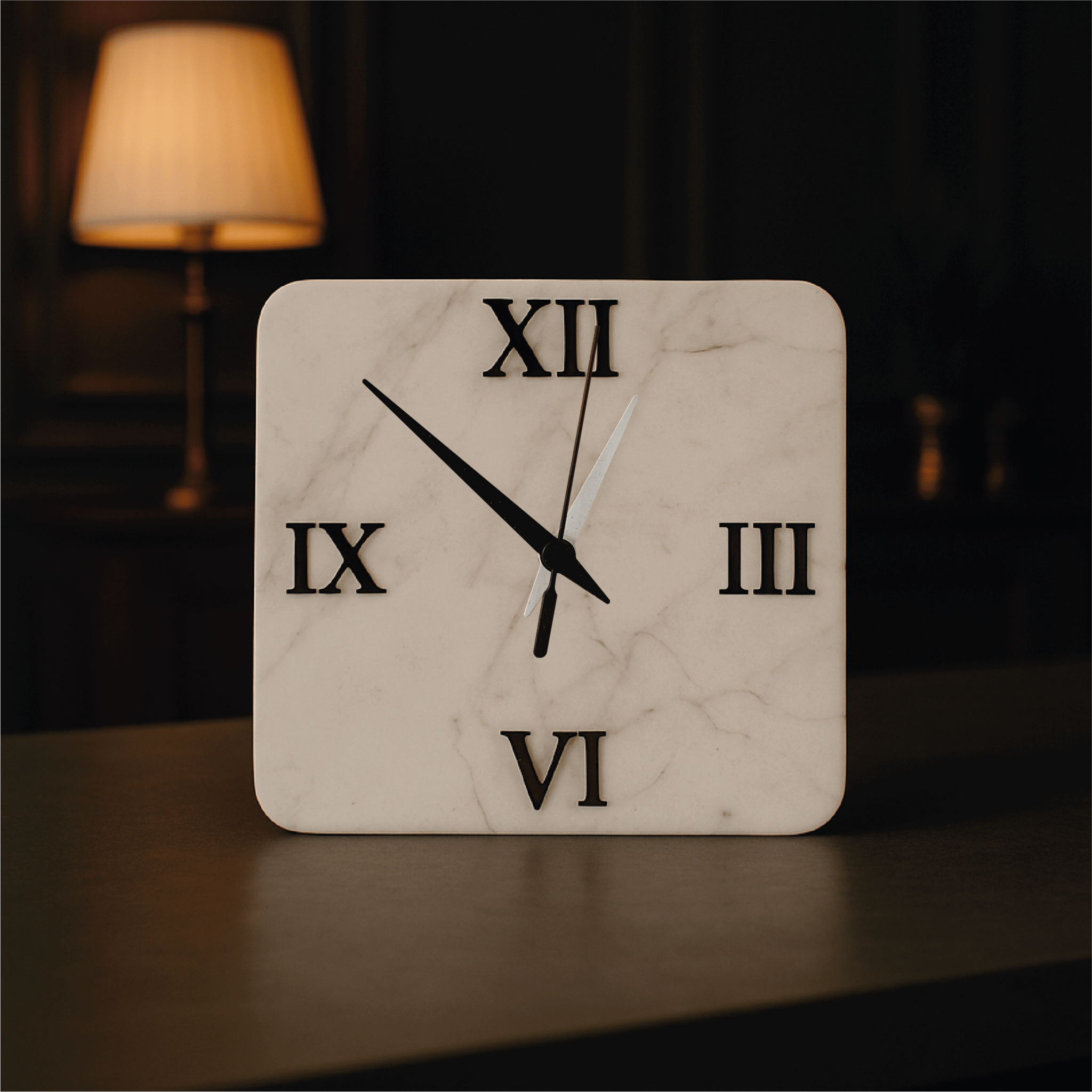 Orologio da Tavolo Effetto Marmo – «Alkrono» - ALKYMIA