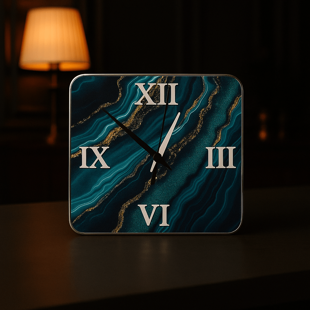 Orologio da Tavolo Effetto Marmo – «Alkrono» - ALKYMIA