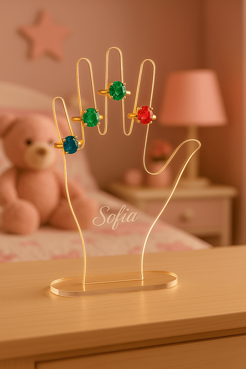 "Sofia" Porta Anelli in Plexiglass con Incisione - ALKYMIA