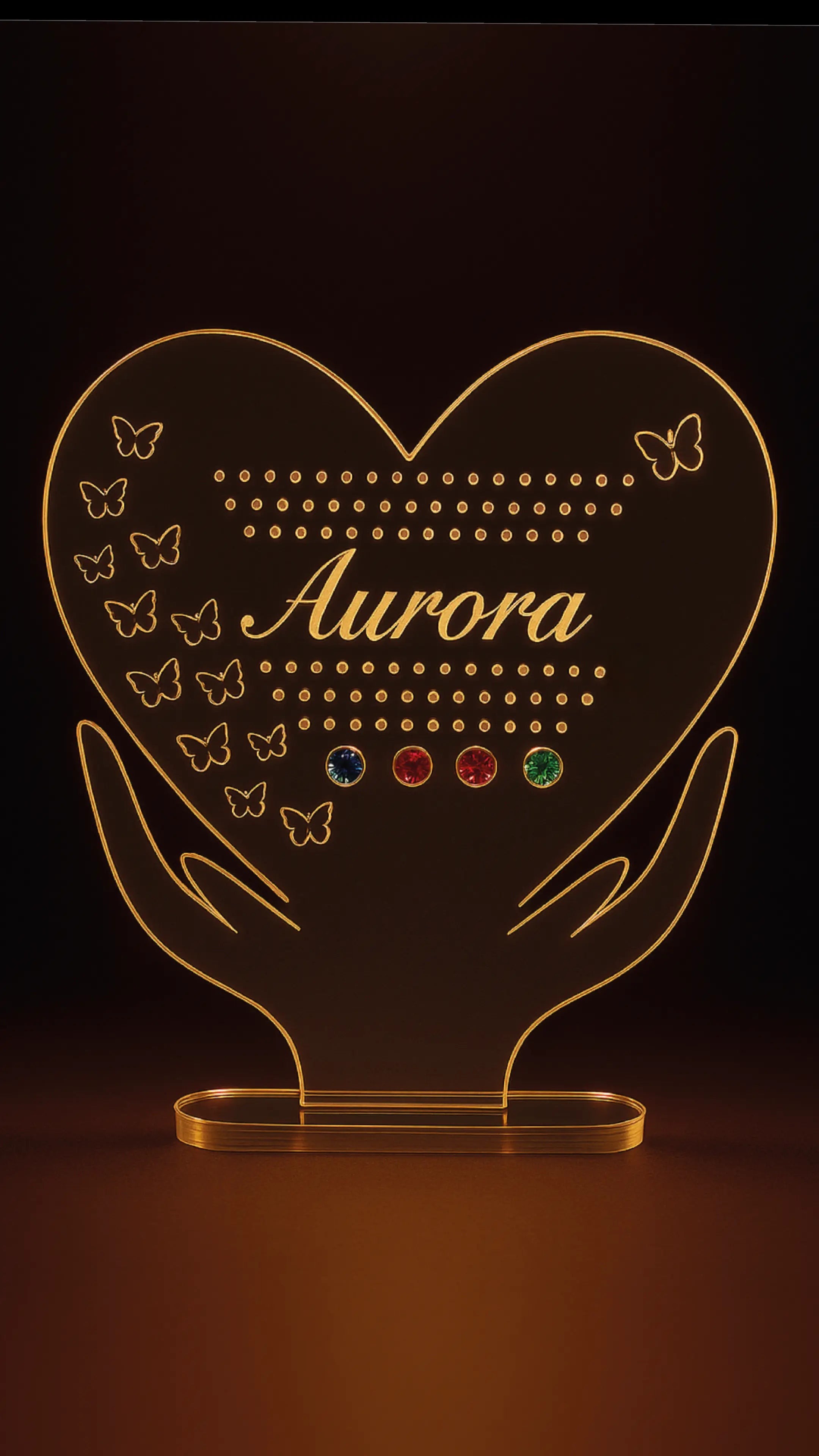 "Aurora" Porta Orecchini in Plexiglass con Incisione - ALKYMIA