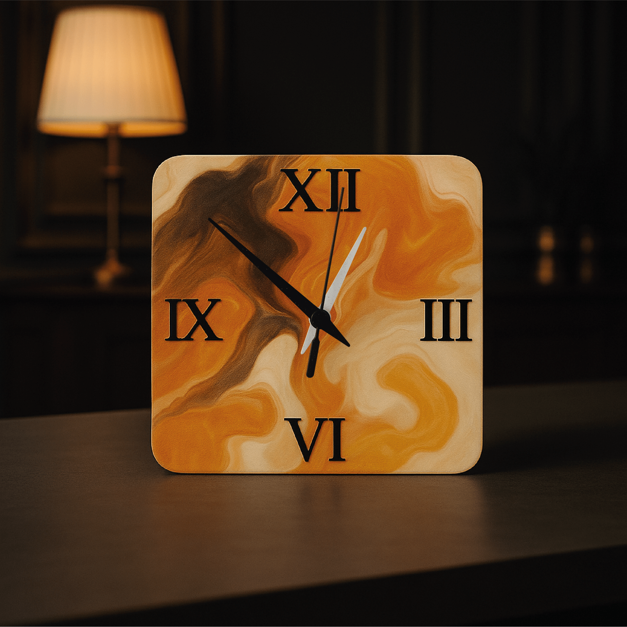Orologio da Tavolo Effetto Marmo – «Alkrono» - ALKYMIA