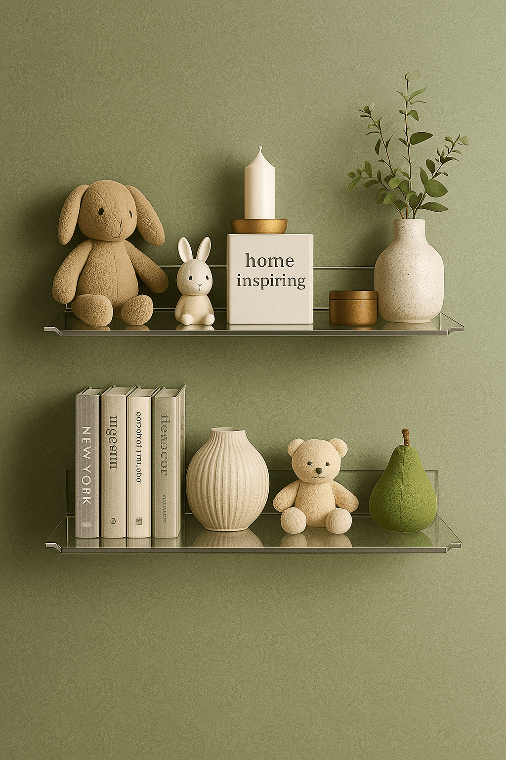 Kit 2 Mensole da Parete in Plexiglass 38x12 cm – Design Elegante e Minimalista - ALKYMIA