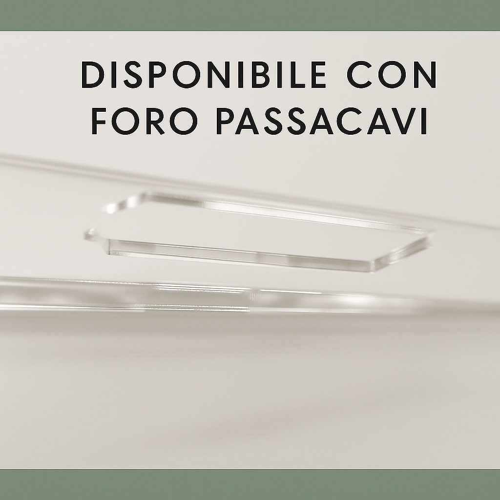 Kit 2 Mensole da Parete in Plexiglass 38x12 cm – Design Elegante e Minimalista - ALKYMIA